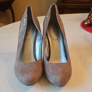 Elegant Brown Suede Women's Heels